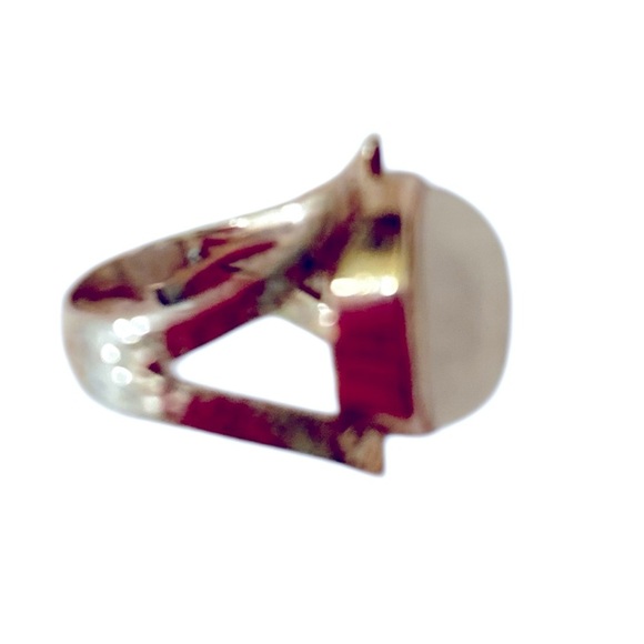 Artisan 925 marked sterling silver & Translucent moonstone quartz Ring size 8 - Picture 2 of 8